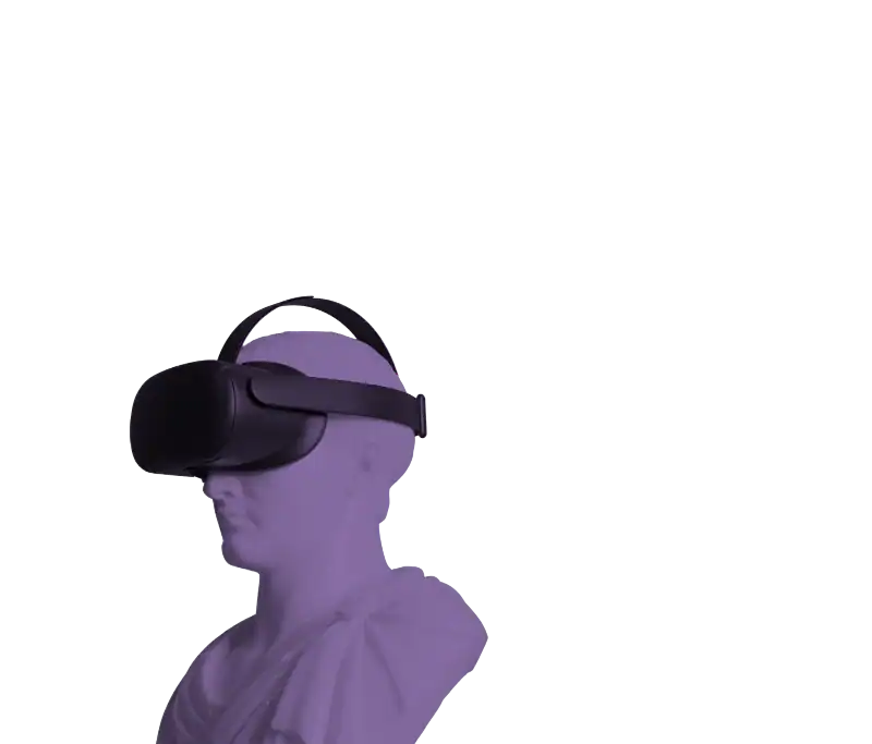 bust wearing vr headset